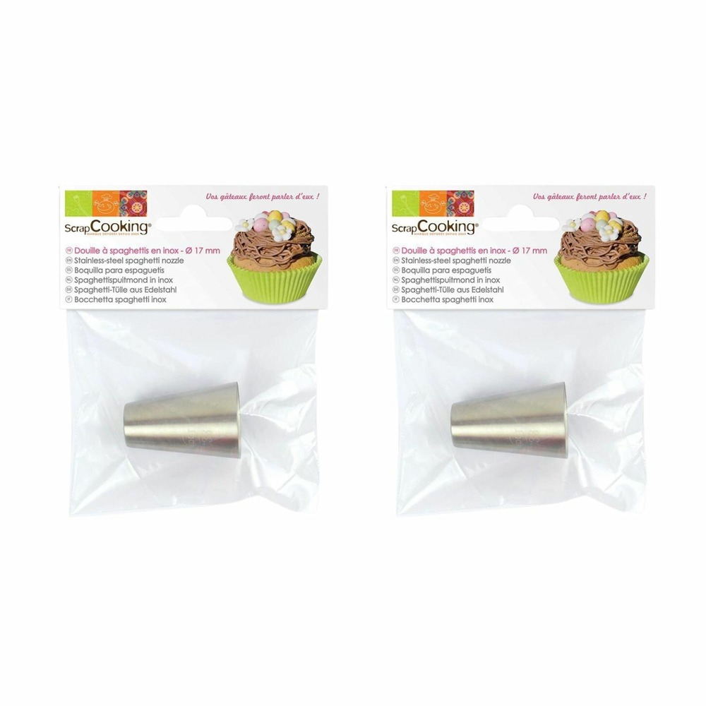2 douilles spaghetti en inox