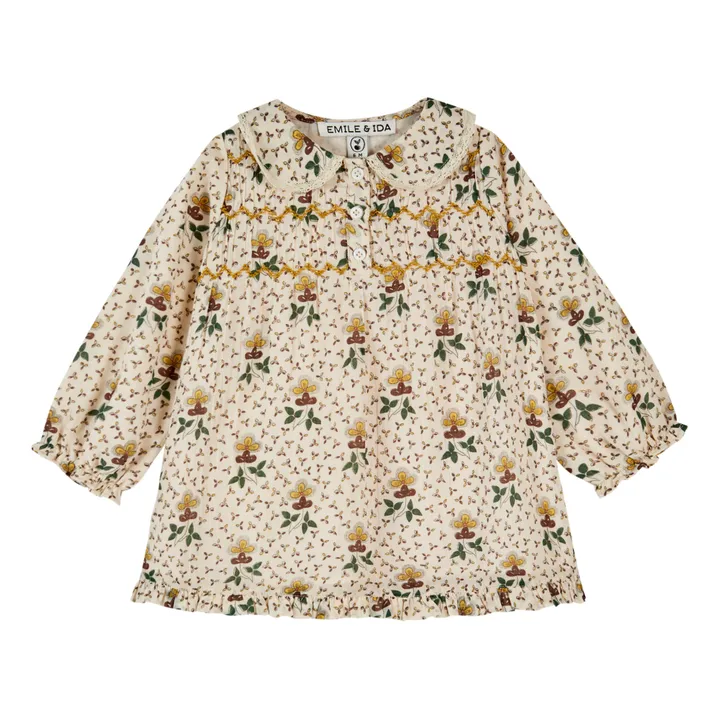 Emile et Ida Robe Fleurie | Ecru