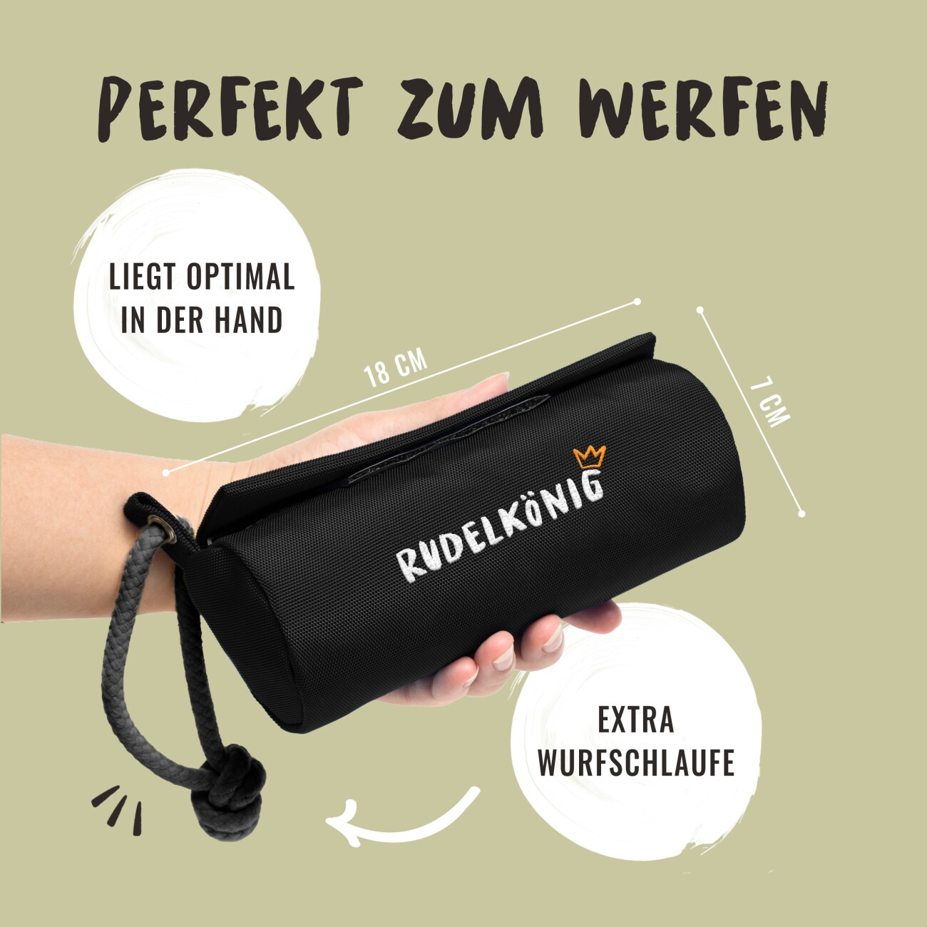Rudelkönig Futterbeutel - Snackbeutel für Hundetraining schwarz