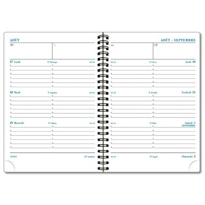 Recharge pour agenda SAD 19S 16 mois - 1 semaine sur 2 pages - 14 x 18 cm - Exacompta