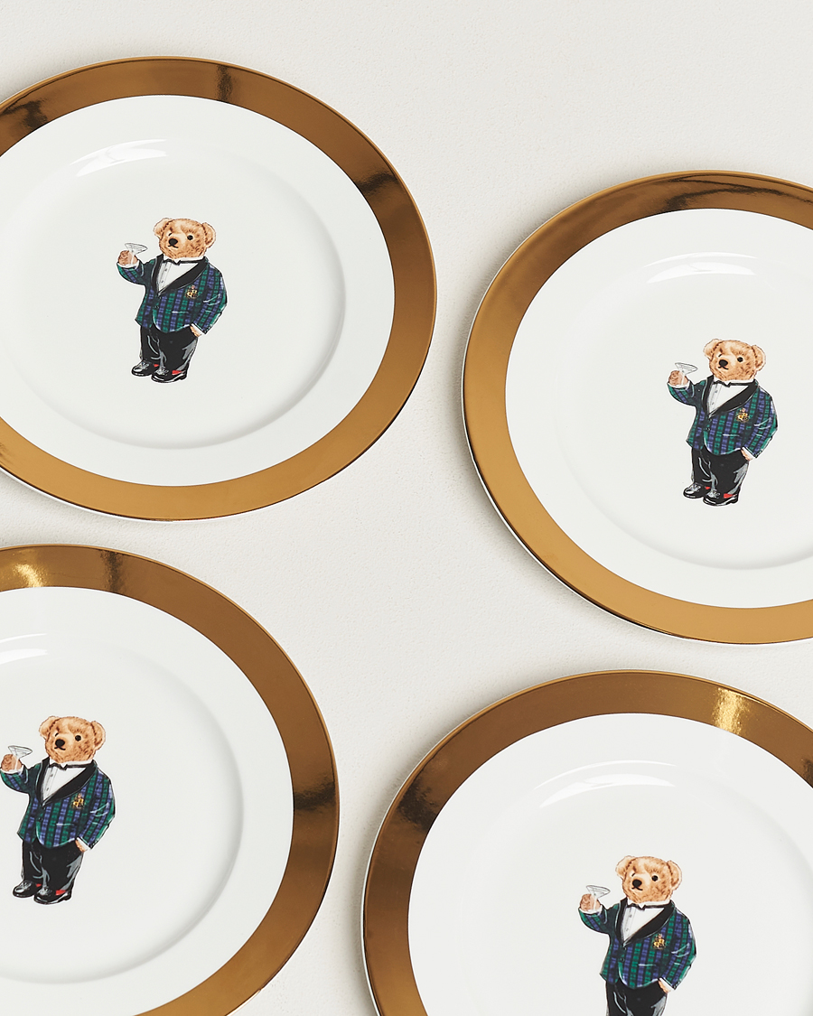 Ralph Lauren Home Thompson Polo Bear Dessert Plate Set
