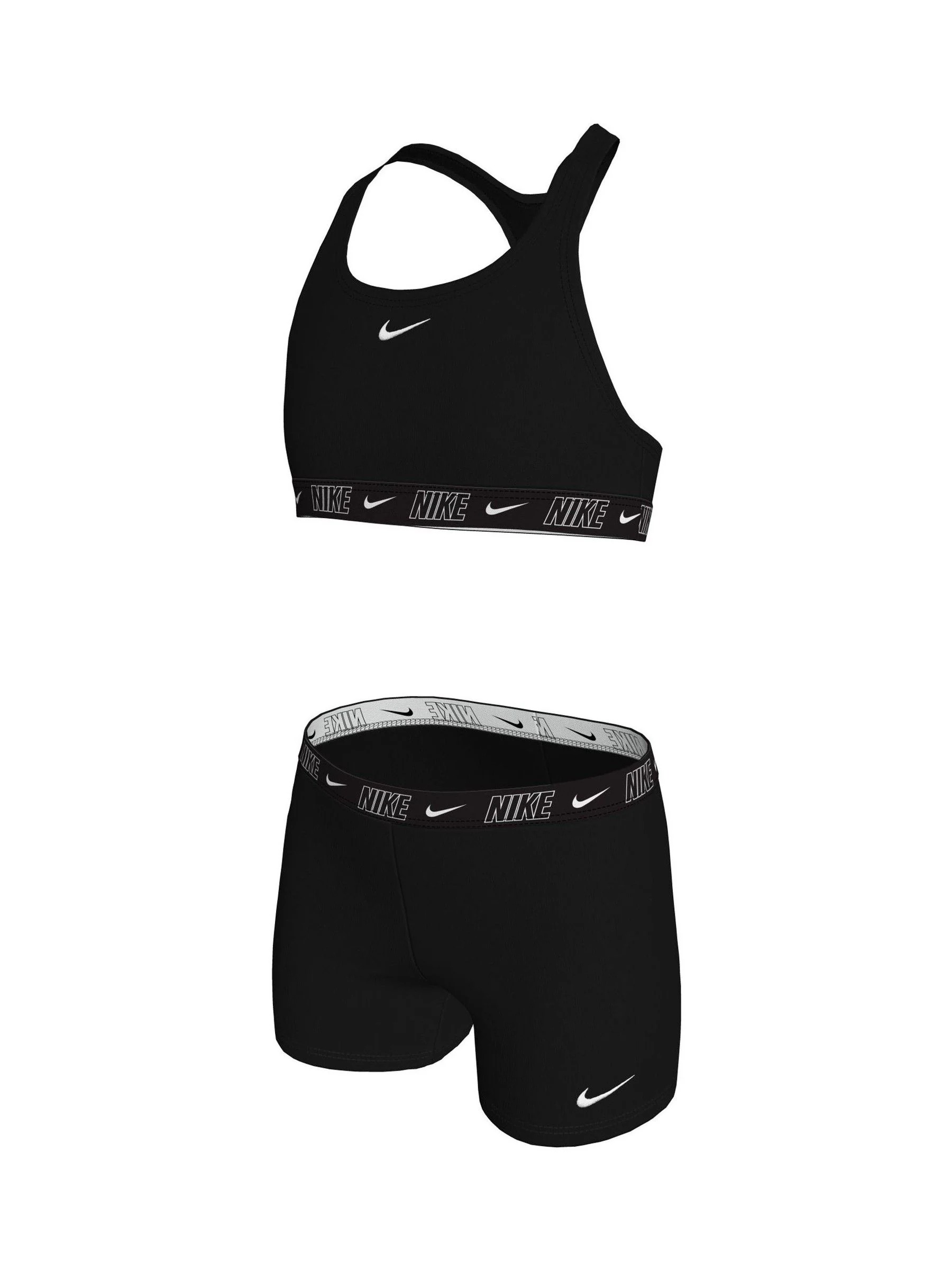 Zwart - Nike Bikini racerback short met logobies