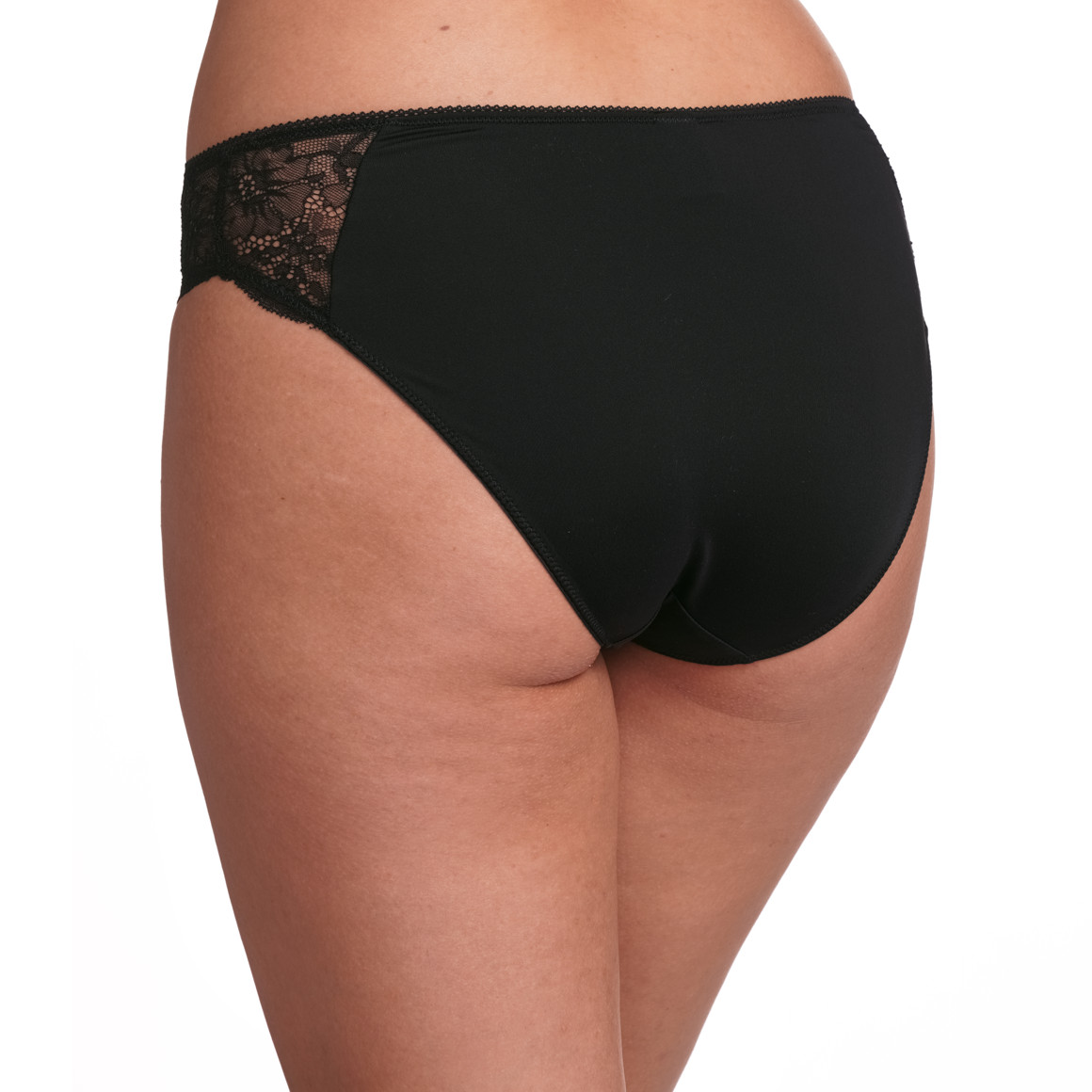 Gina Benotti 2 Damen Slips mit Spitze beige / schwarz