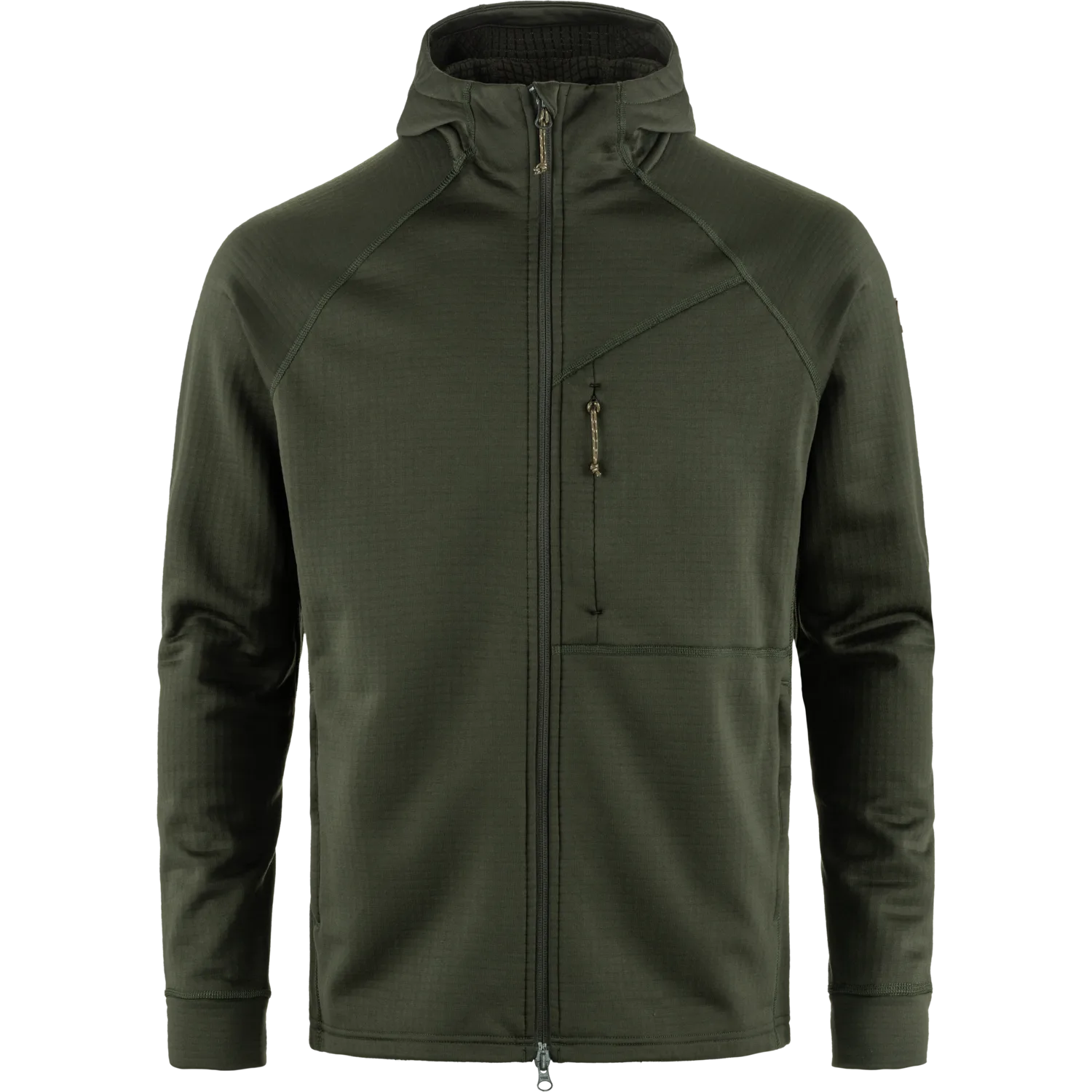 Fjällräven Men's Abisko Grid Fleece Hoodie Deep Forest