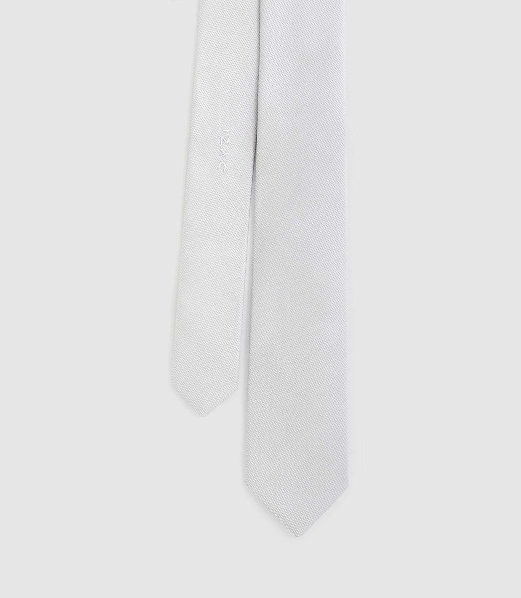 Cravate slim 6cm gris 