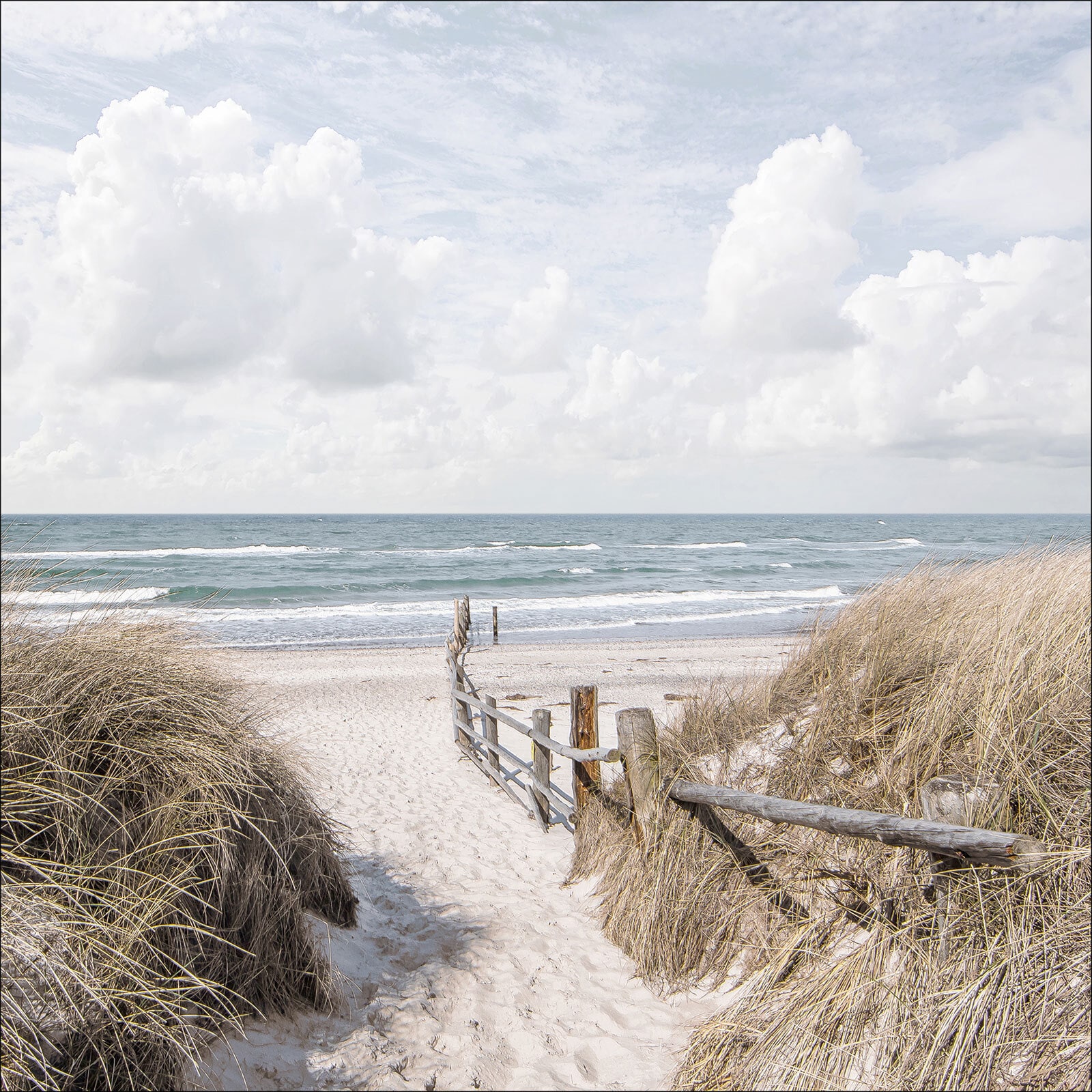 PRO ART Glas Art Bild WAY TO BEACH 30 x 30 cm Floatglas