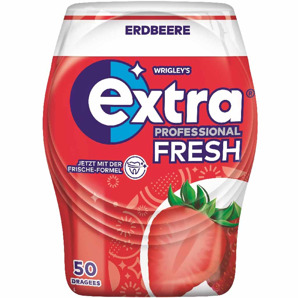 Wrigleys Extra Professional Fresh Erdbeere 12x50er Dose MHD:29.12.25
