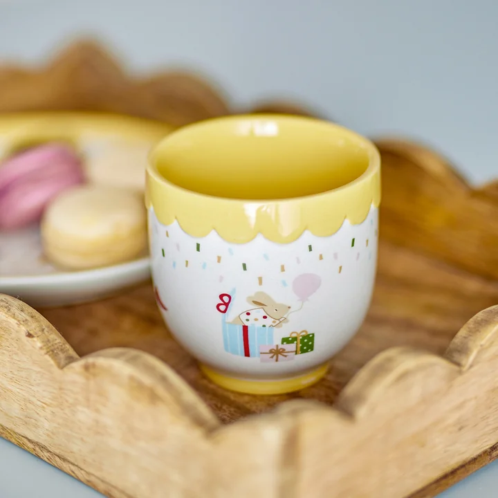 Bloomingville Mini - Celebrate Becher, Ø 7,5 cm, gelb