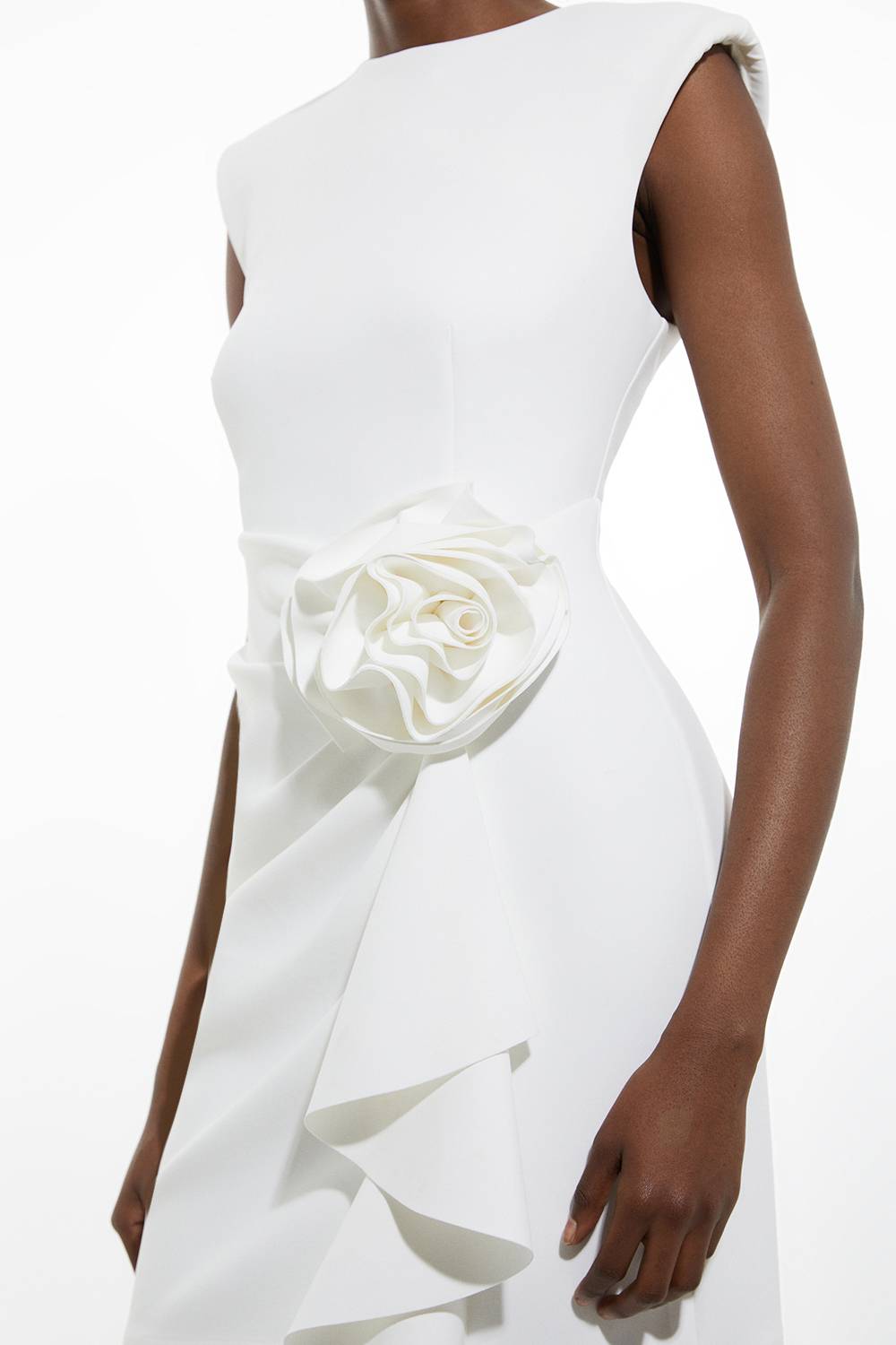 KarenMillen Robe Mini Ajustée En Tissu Scuba Avec Détail Rosette
