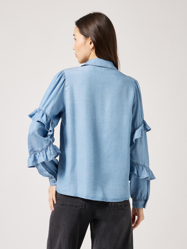 Chemise manches à volants