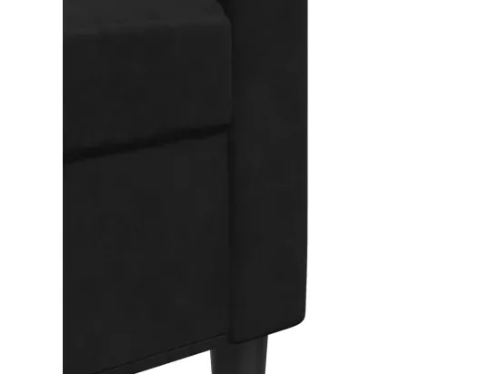Canapé à 3 places Noir 180 cm Velours
