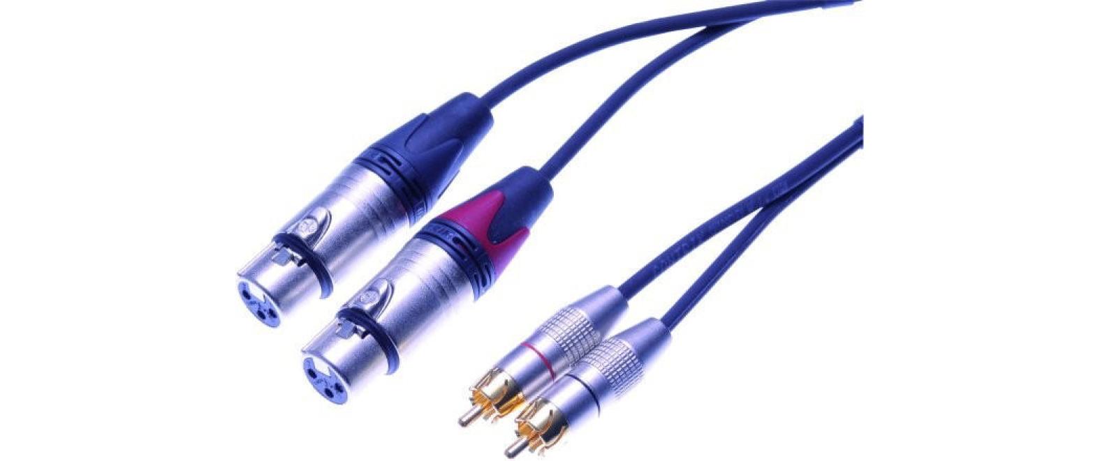 Audio-Kabel NAK1.5CF-BL Cinch - XLR 1.5 mAnschlusskabel