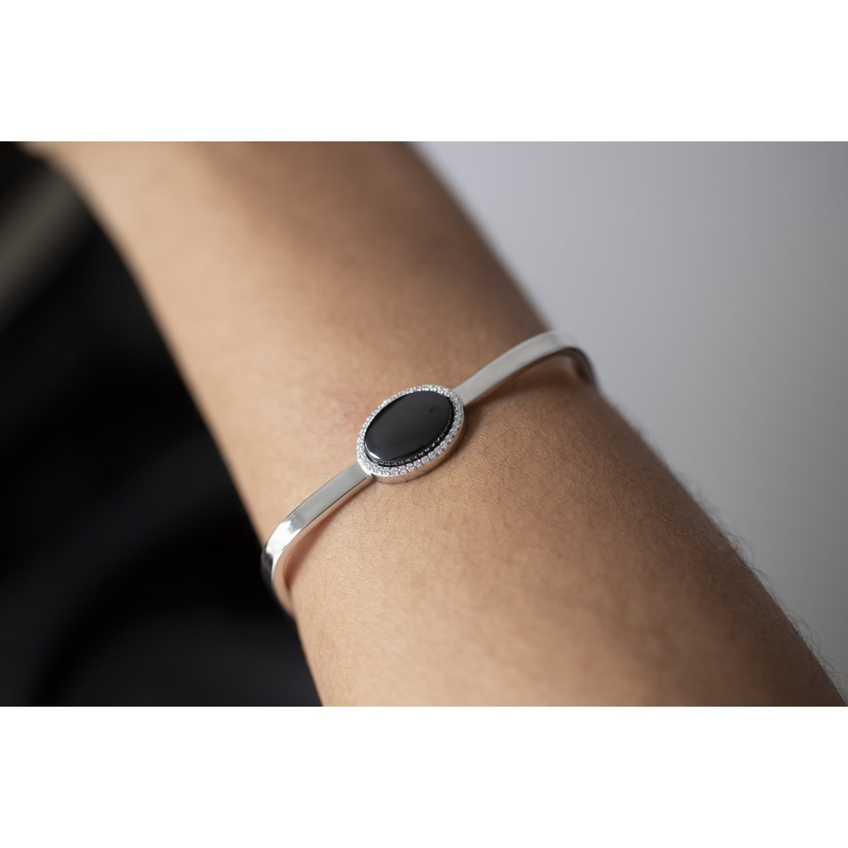 Bracelet en Argent 925 millièmes et oxyde de zirconium - blanc brillant