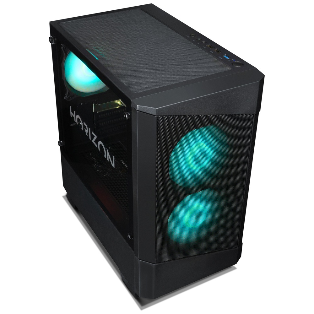 Horizon 500 R5 Gaming-PC mit 16 GB RAM, 500 GB SSD, 24-Zoll-Monitor, Tastatur und Maus (Bundle)