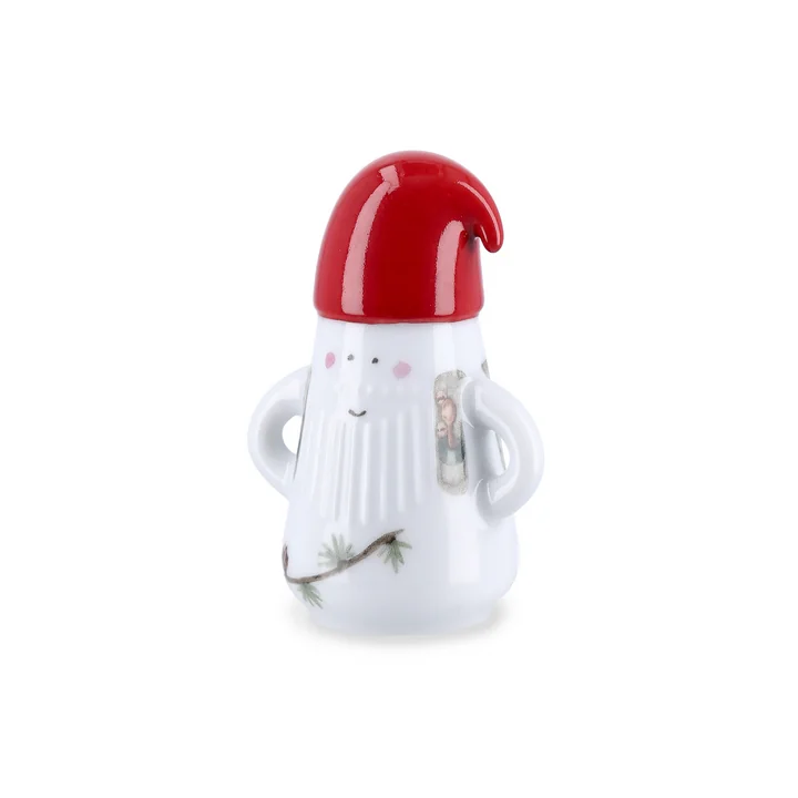 Kähler Design - Christmas Father Elf Weihnachtsfigur, Ø 6 cm, weiss / mehrfarben