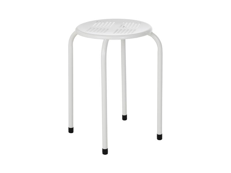 COCON Hocker Metall, Weiss Robuste und pflegeleichte Sitzgelegenheit