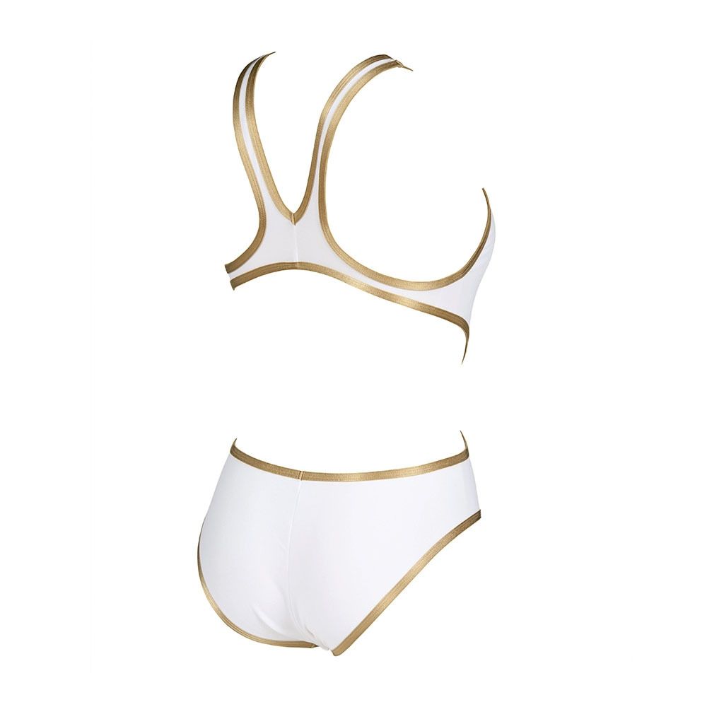 Arena ONE BIGLOGO - Maillot de bain 1 pièce Femme white/gold