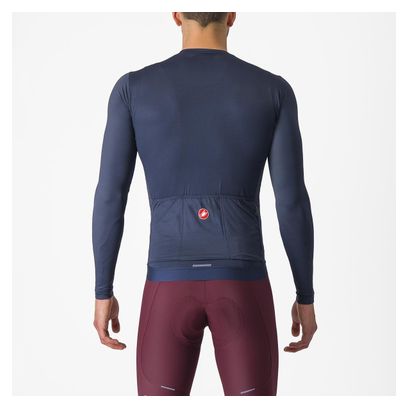 Maillot Manches Longues Castelli Espresso Bleu