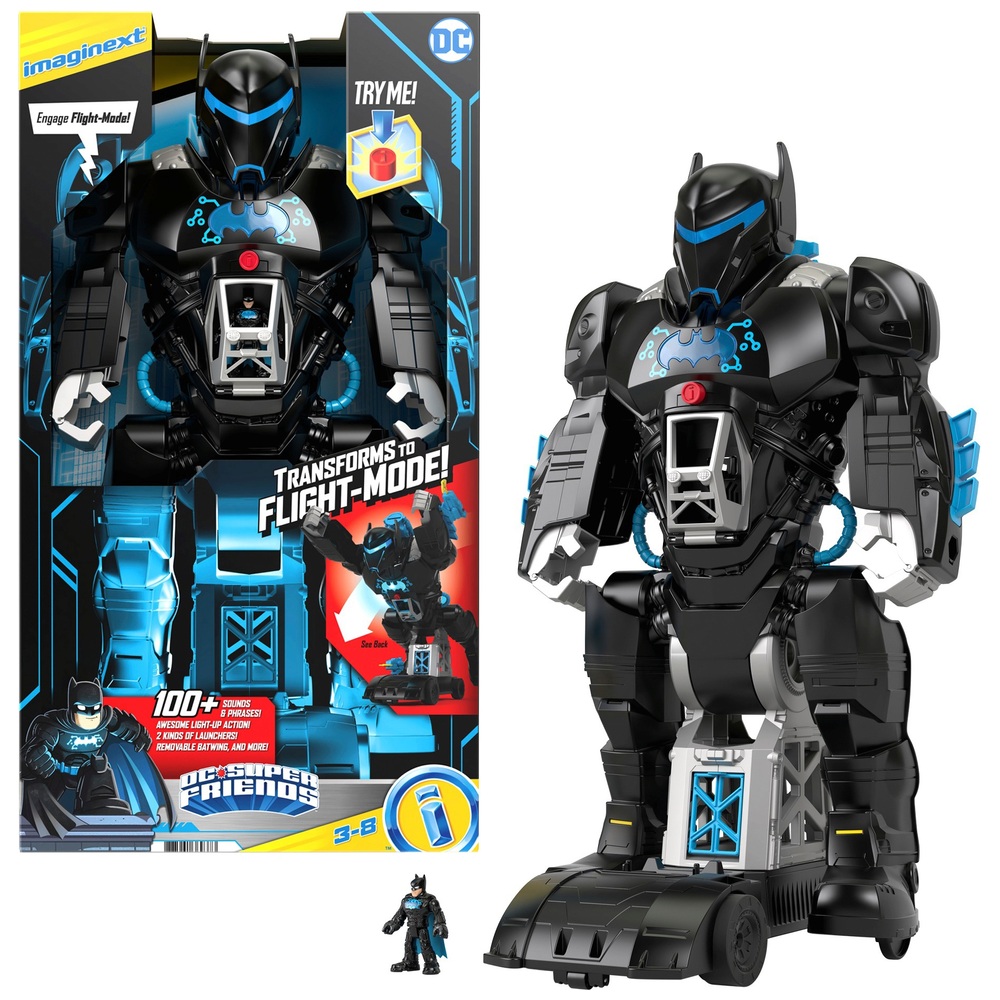 Imaginext DC Super Friends Bat-Tech BatBot und Batman Figur
