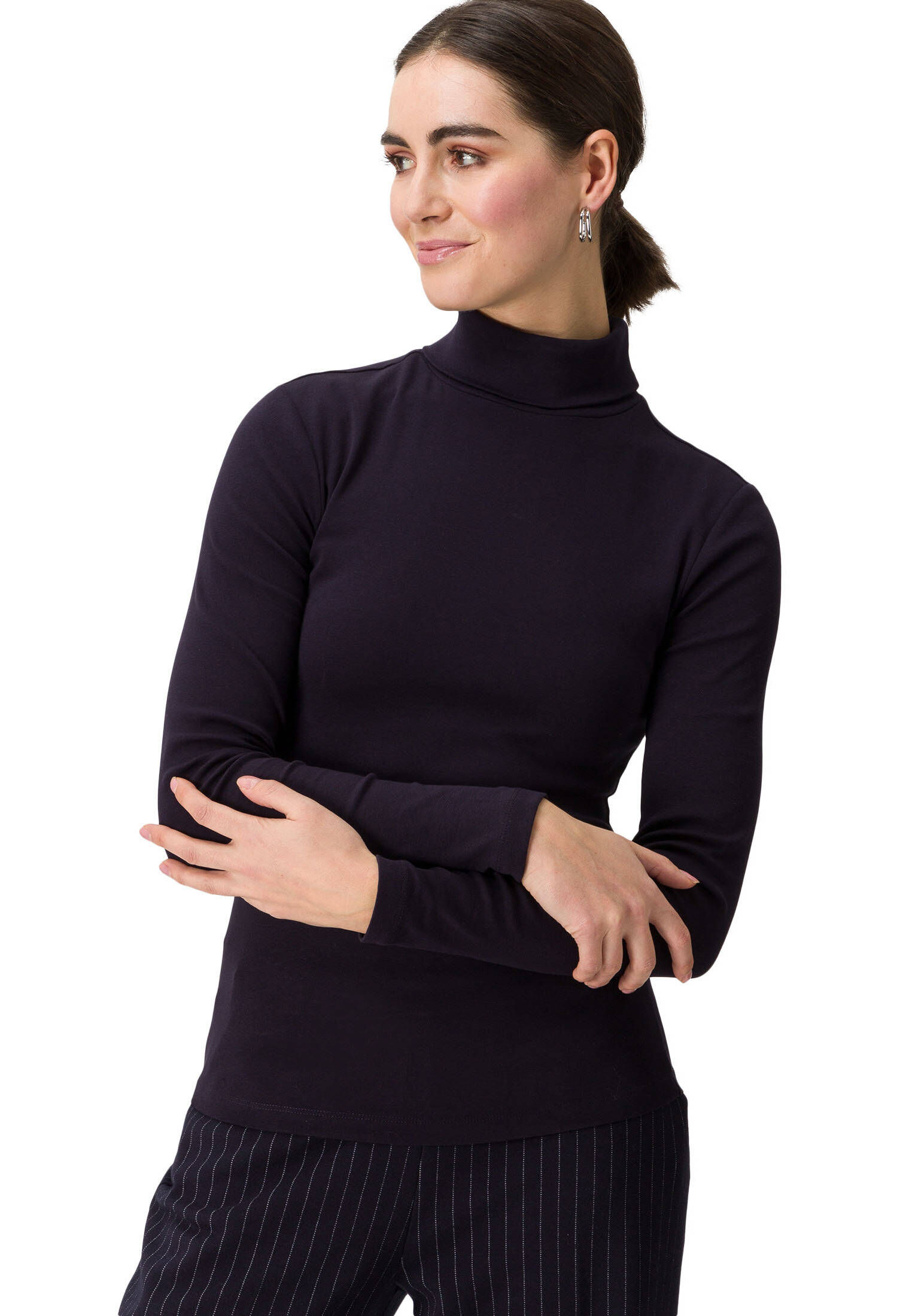 zero| Damen Shirt mit Rollkragen