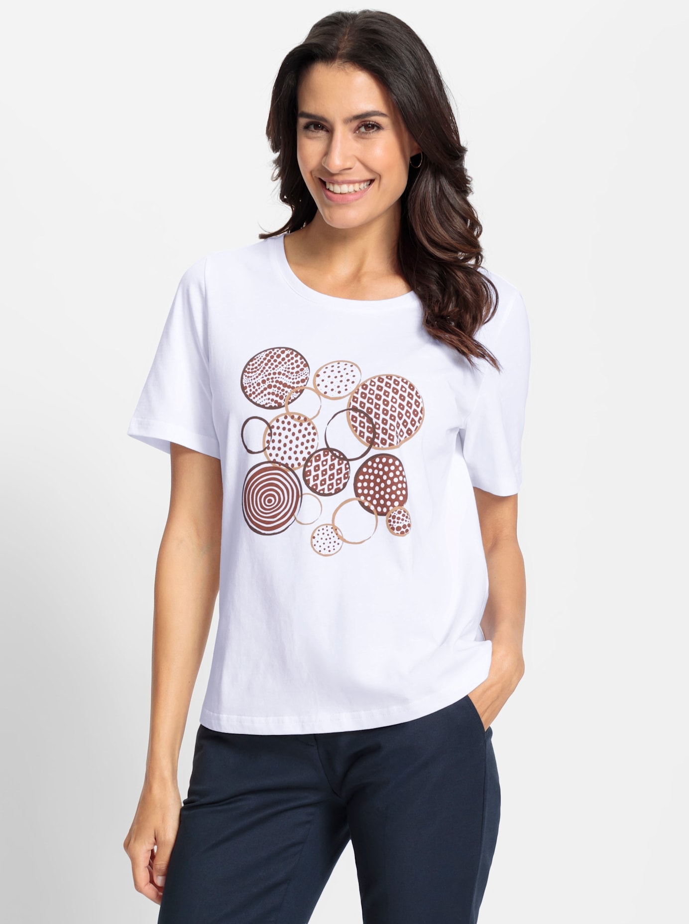 Inspirationen Rundhalsshirt »Kurzarm-Shirt«, 1 Stk.