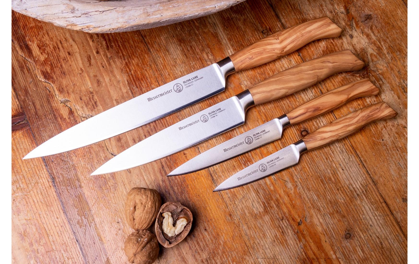 Fleischmesser Oliva Luxe 20 cm, Nature/Silber<br>Schinkenmesser