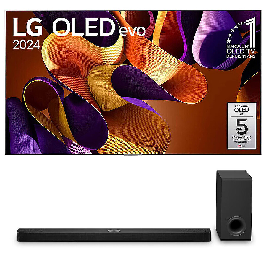 LG OLED65G4 + S90TY - TV OLED 4K UHD HDR - 164 cm - Barre de son