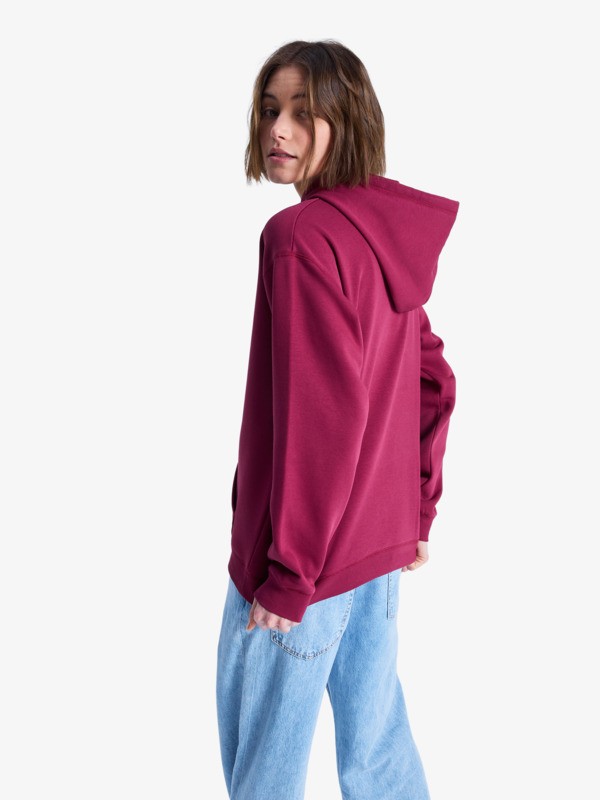 Surf Stoked Brushed Art Sweat à capuche Rouge Femme