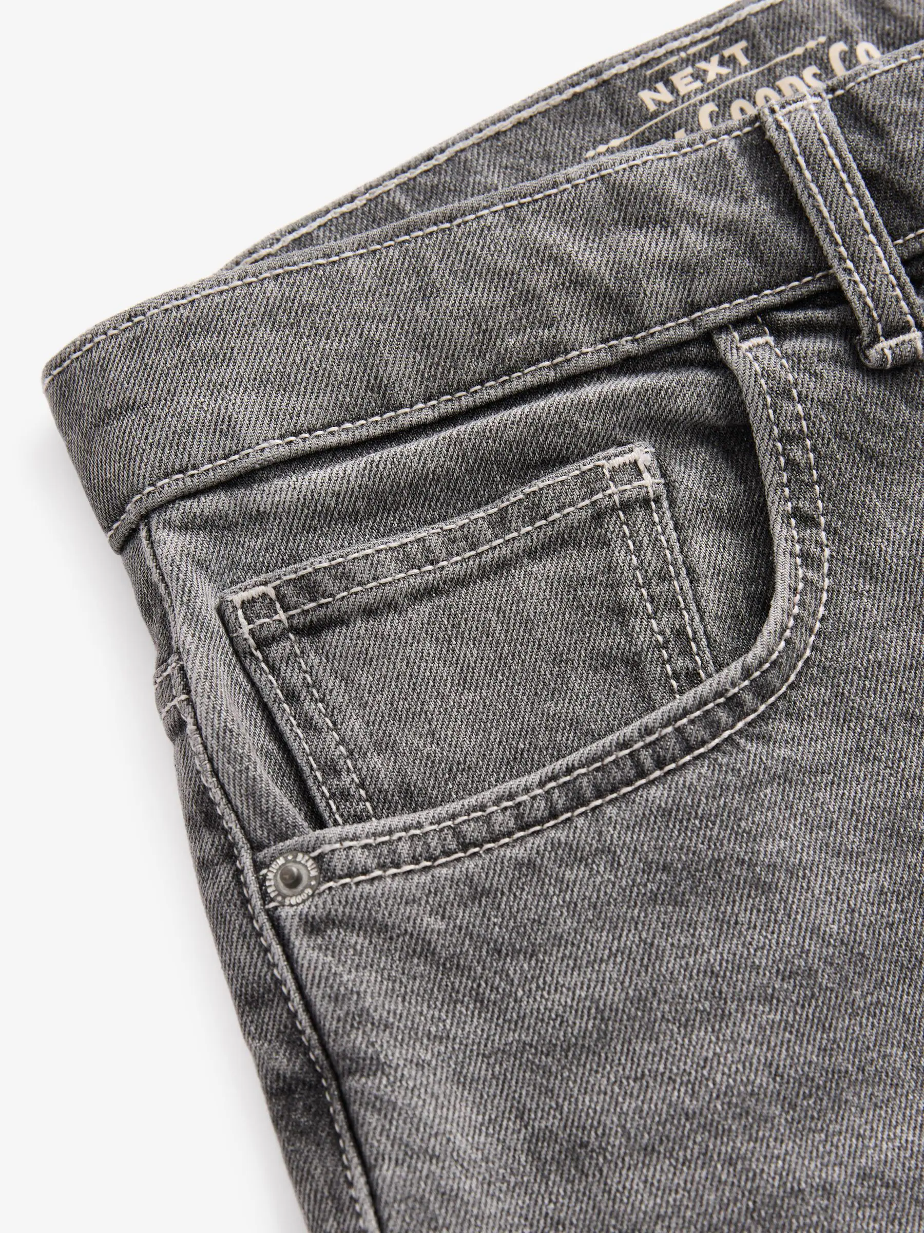 Grijs - Straight fit - Vintage wash denim jeans