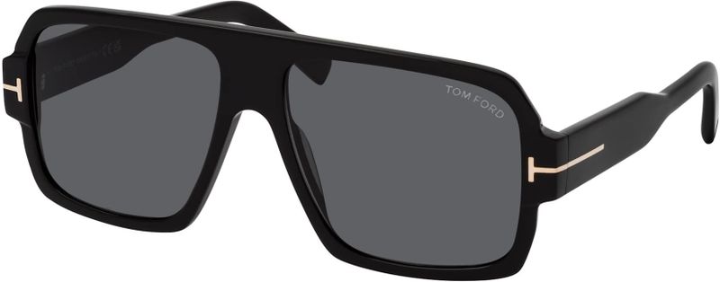 Tom Ford - Ft 933 Camdem - Zonnebril - Zwart - Glanzende Zwarte Plaat