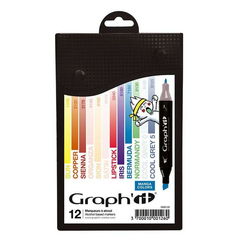 Set 12 marqueurs graph'it - manga colors