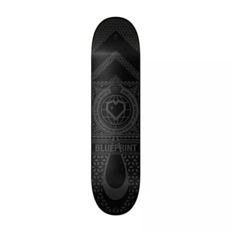 Plateau de skate BLUEPRINT Home Heart Noir/Gris 8.25