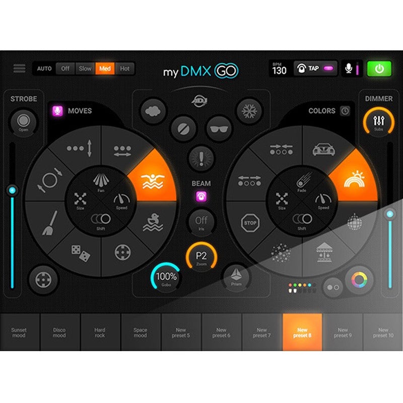 ADJ myDMX Go app beheerplatform voor DMX-verlichting
