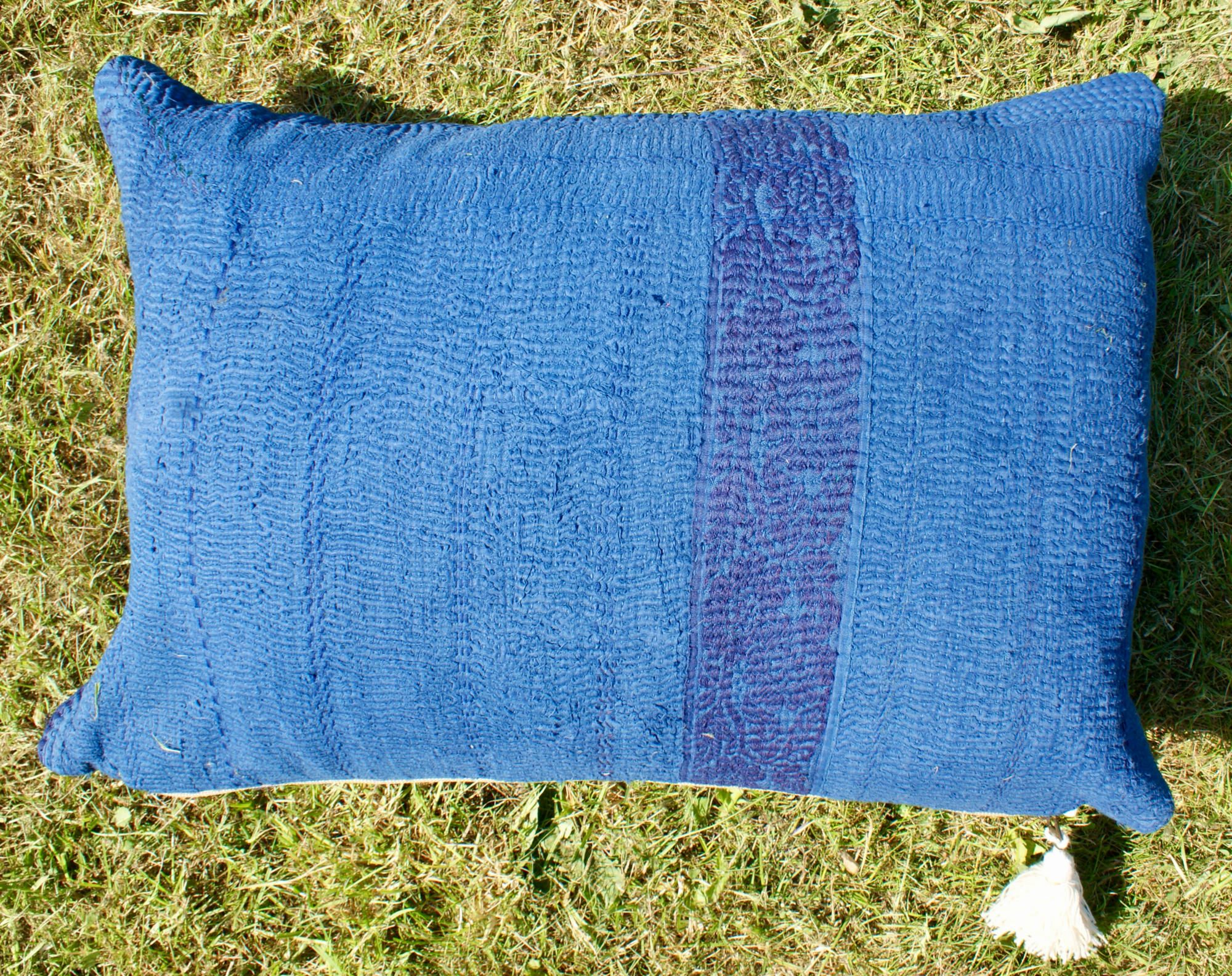 Kussen Kantha vintage 40x60 cm indigo