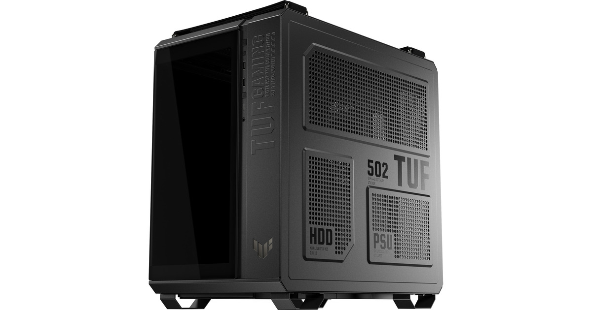 ASUSTUF Gaming GT502 Horizon ARGB midi tower behuizing  (Zwart | 3x USB-A | 1x USB-C | Tempered Glass)