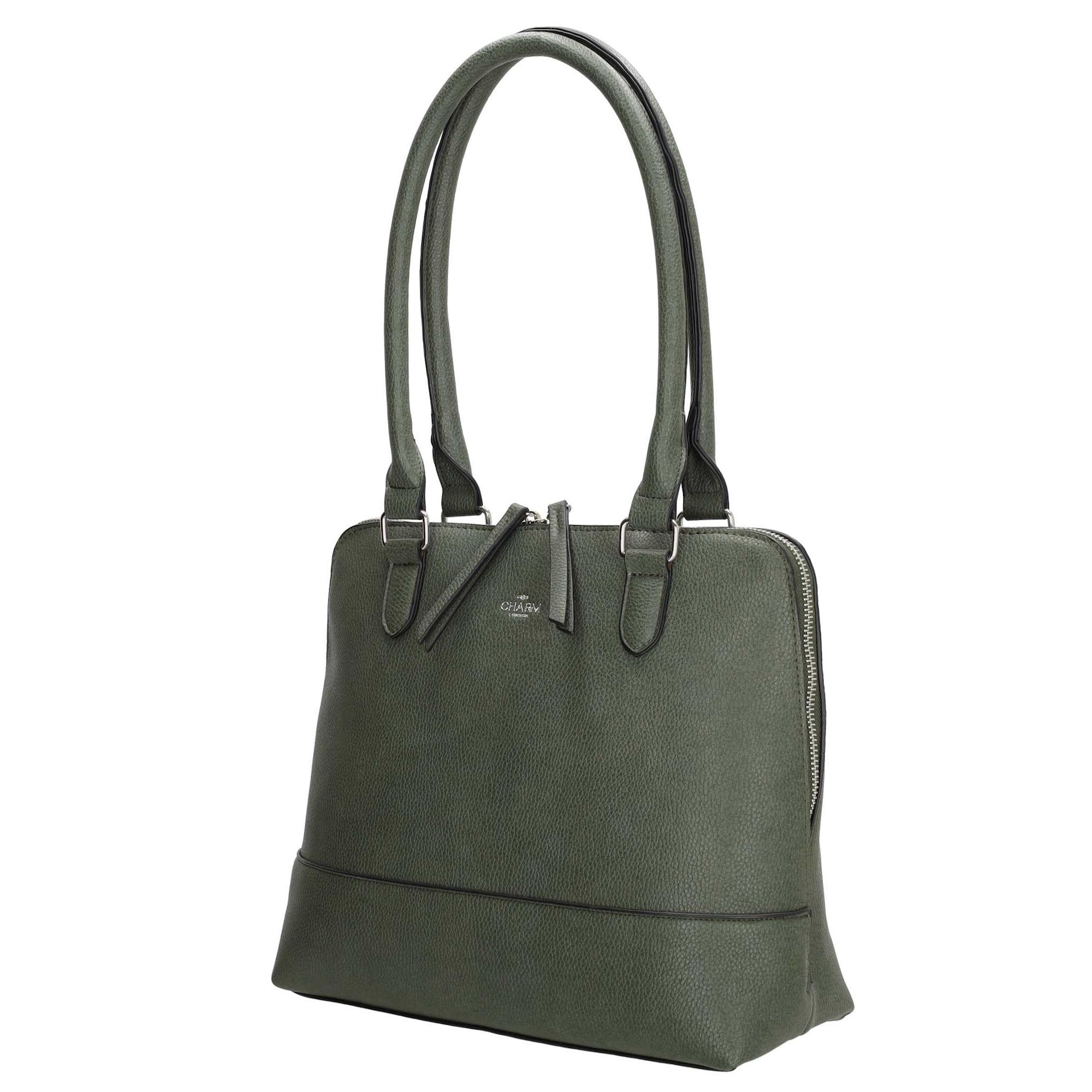 Charm London Stratford Shopper Donkergroen