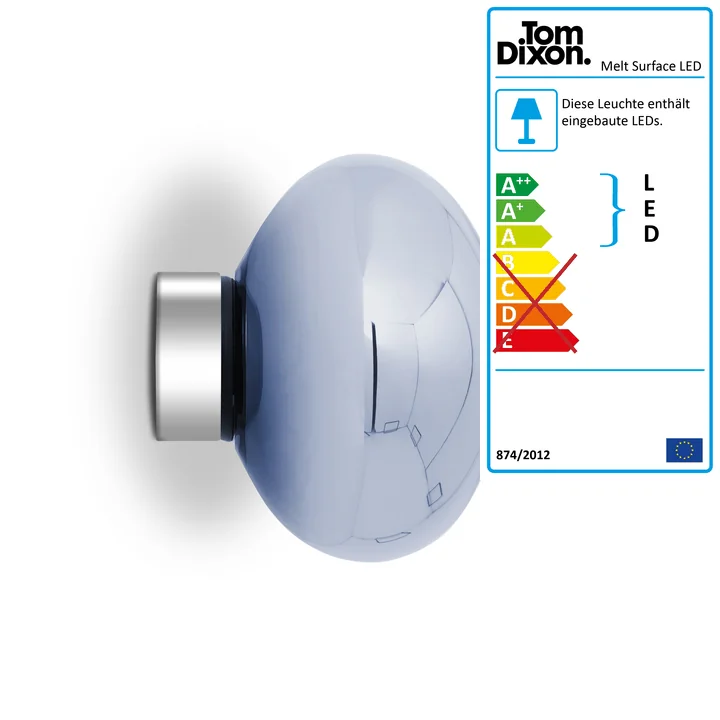 Tom Dixon - Melt LED Wandleuchte / Deckenleuchte, Mini, 30 x 25 cm, smoke