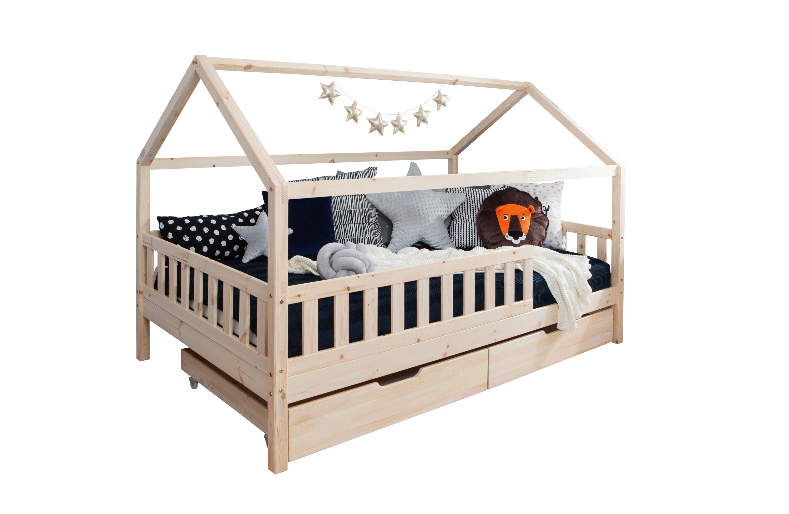 TiCAA Kinderbett Hausbett 