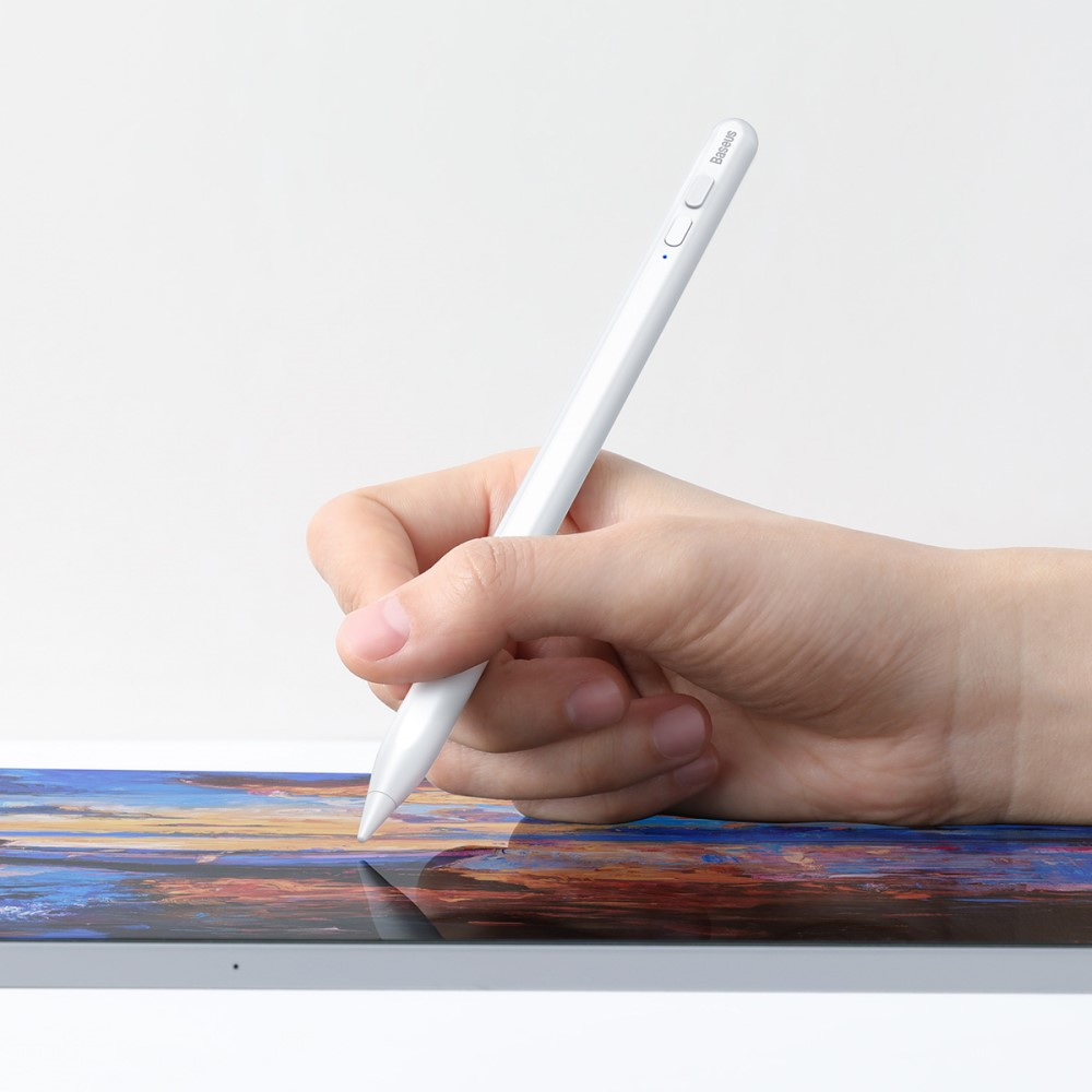 Kapazitiver Touch Pen Stylus Pencil (Active Version) mit Handballenerkennung - Weiss