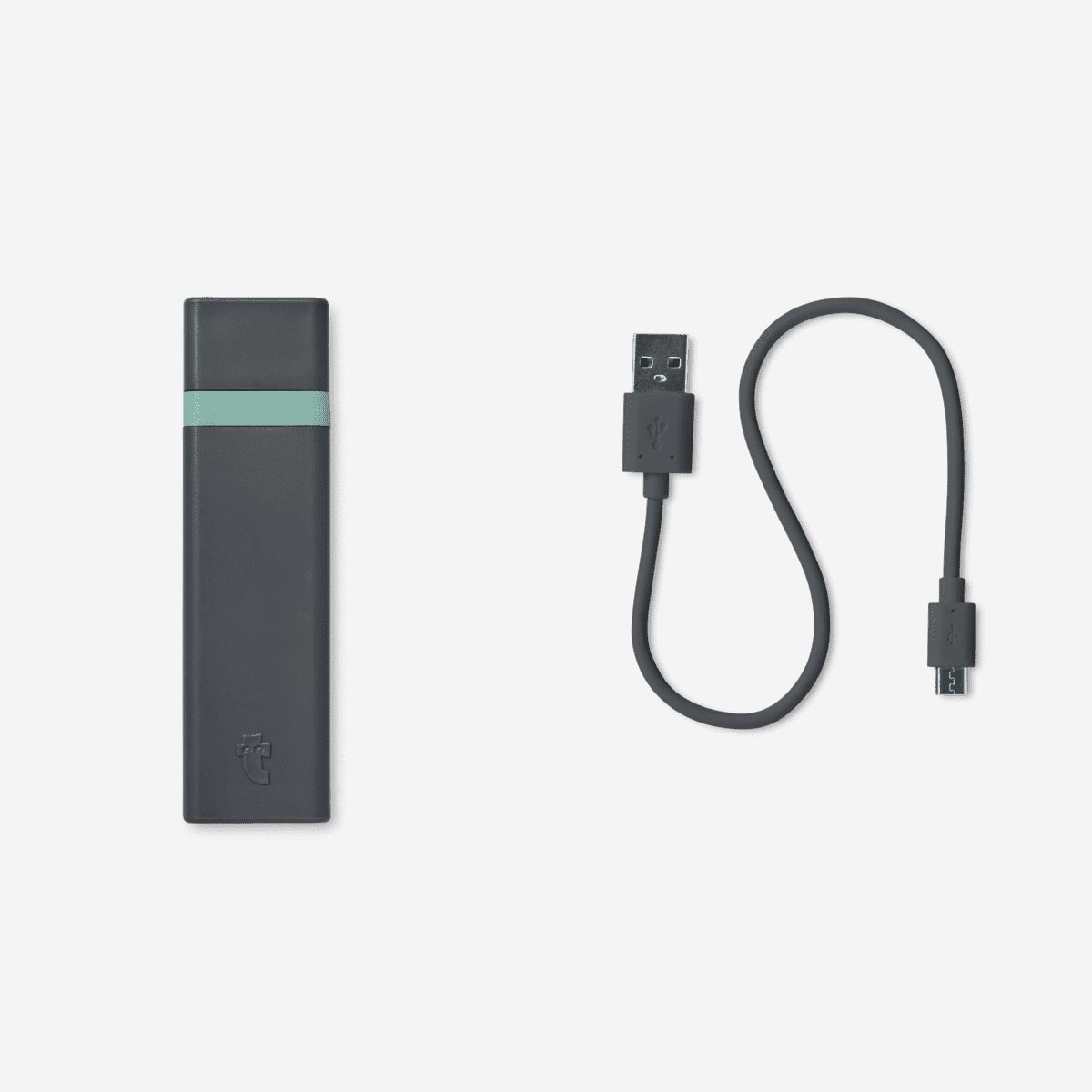 Grå powerbank - 2000 mAh