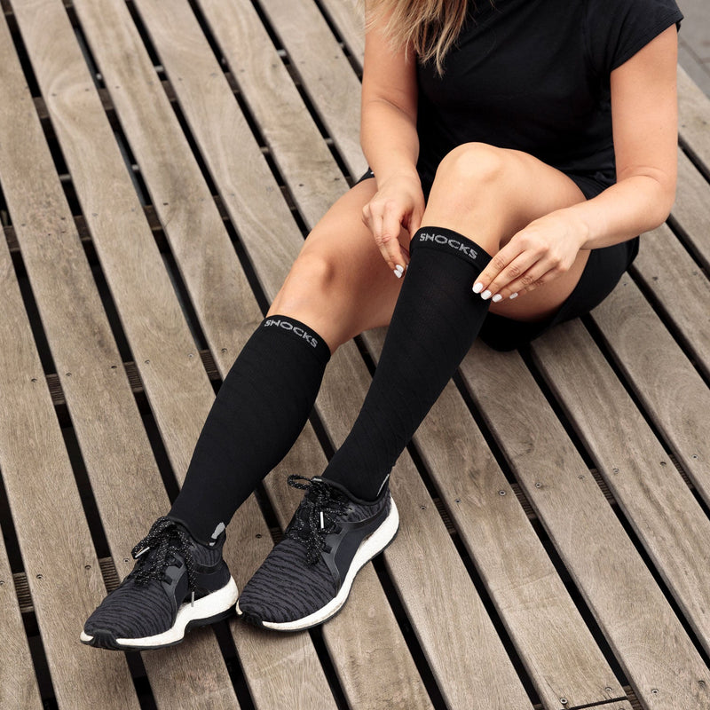 Sport Kompressionssocken Weiß