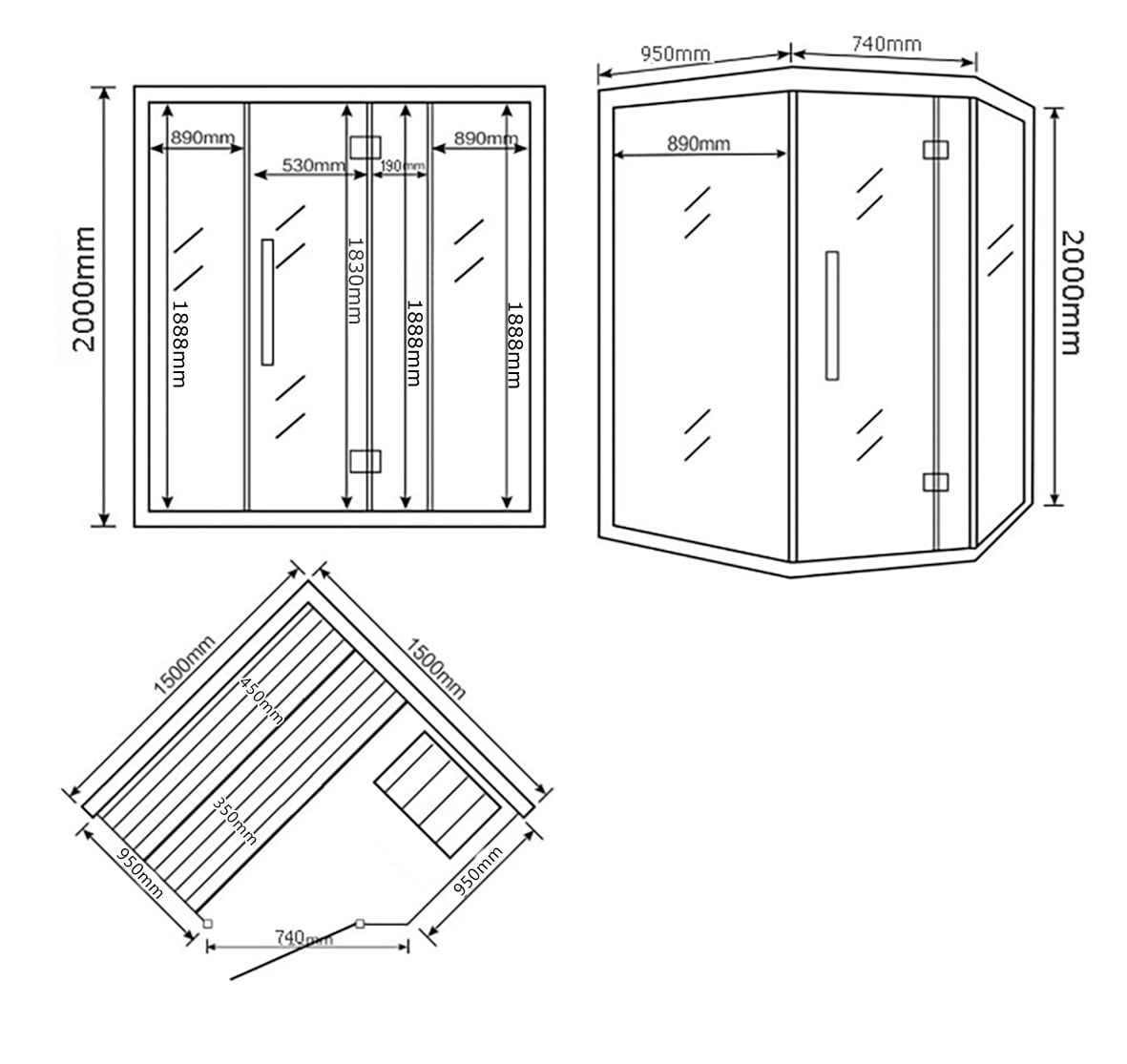 HOME DELUXE Traditionelle Sauna SKYLINE - XL