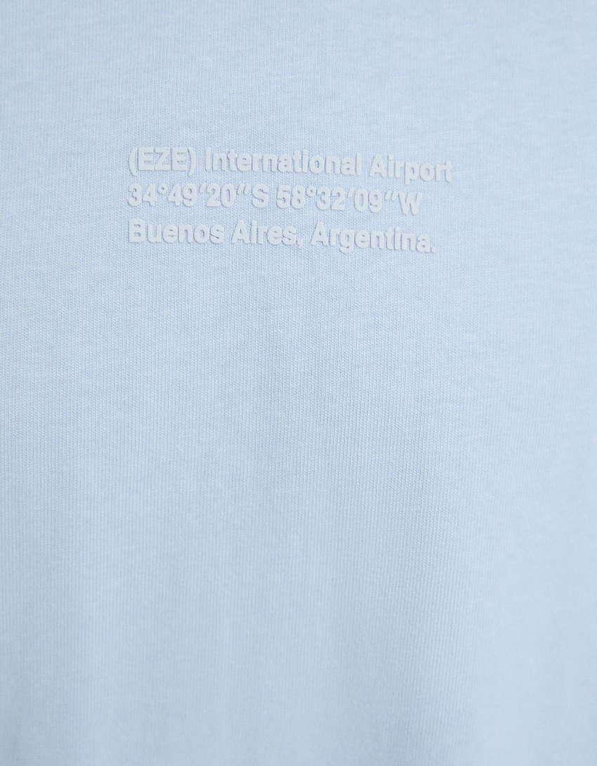 Camiseta oversized de manga curta estampada