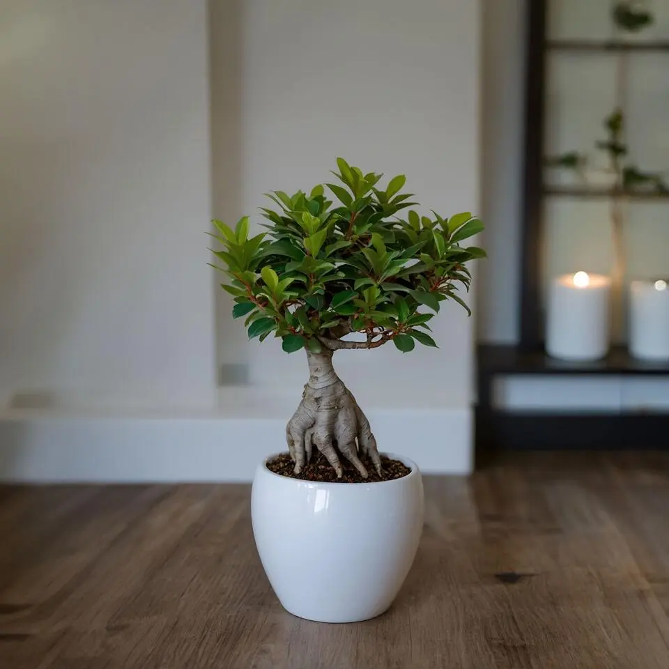 Chinese vijg - Set van 4 - Ficus microcarpa - Hoogte 30-40cm - ⌀12cm