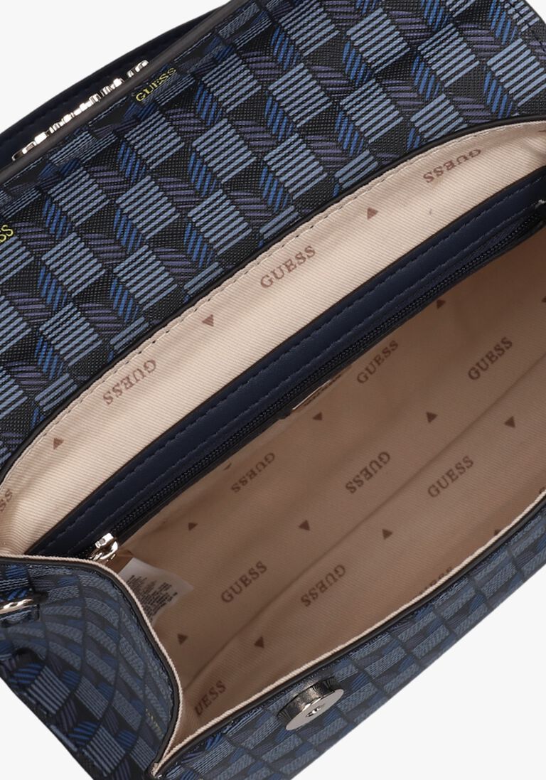 GUESS blauwe guess schoudertas hallie top