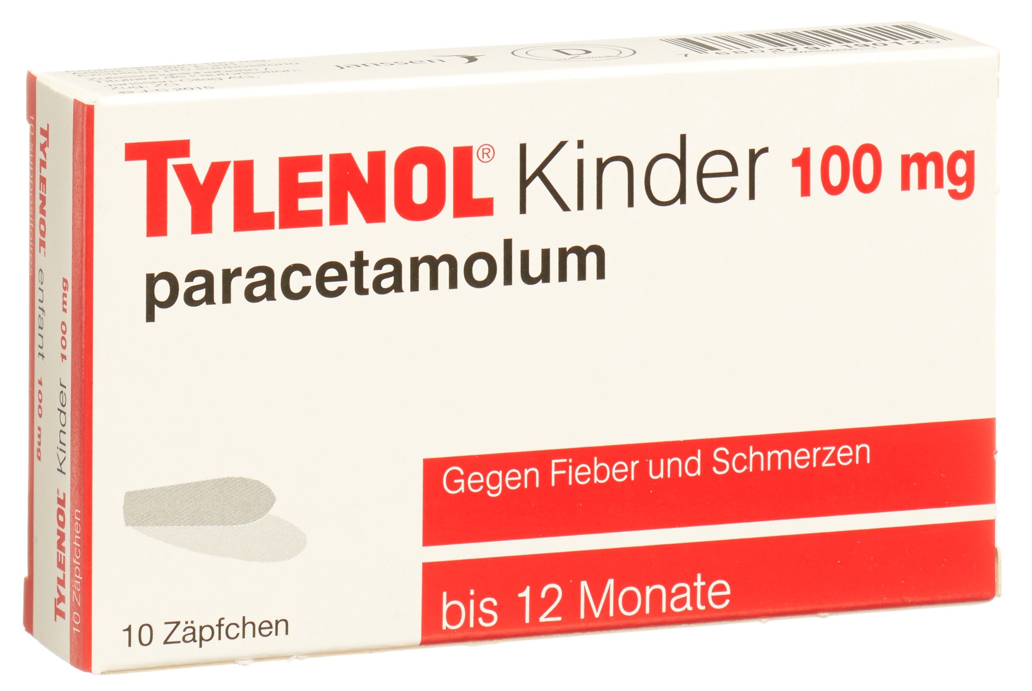 Tylenol Kinder Supp 100 mg Blist 10 Stk