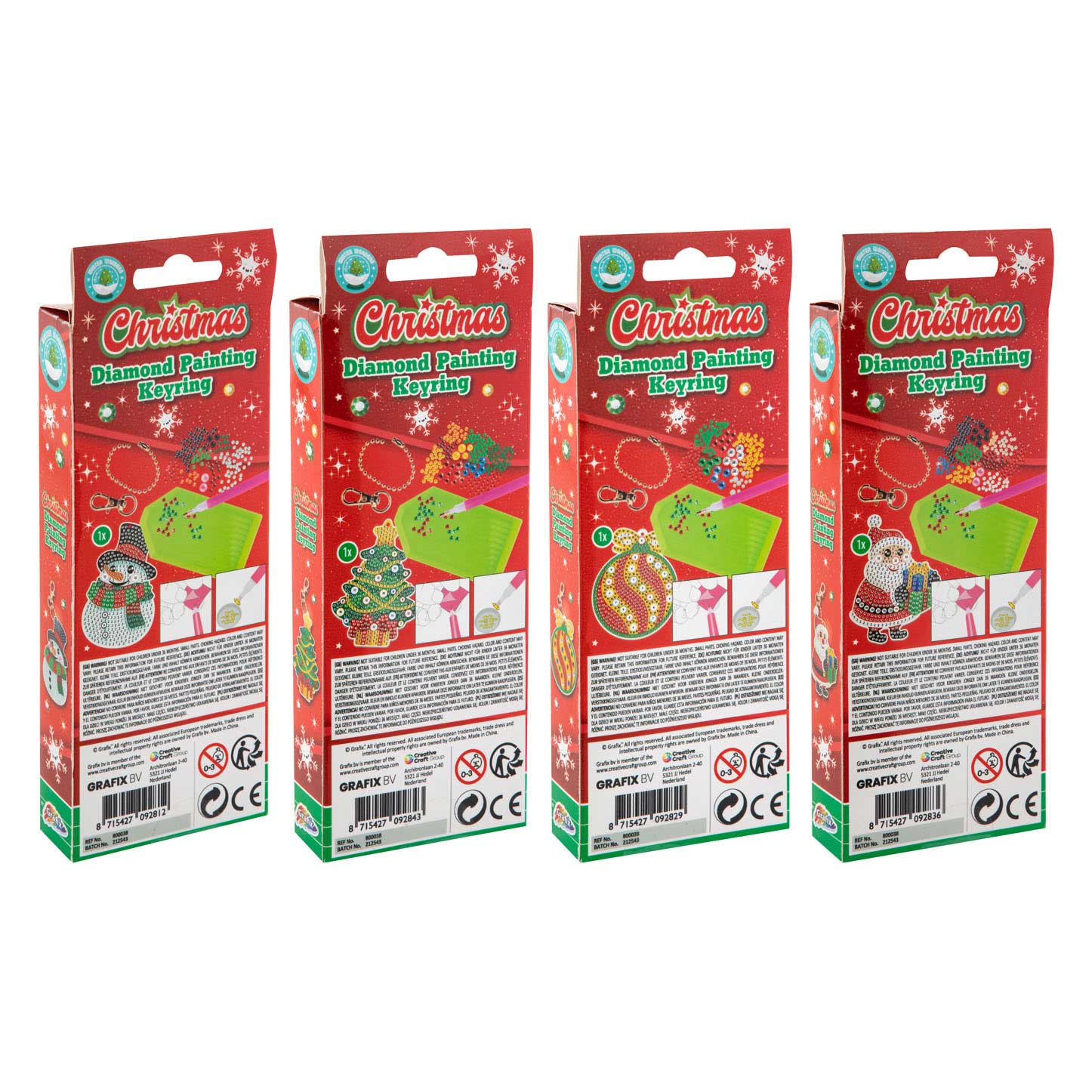 Maak je eigen Diamond Painting Sleutelhanger Kerst