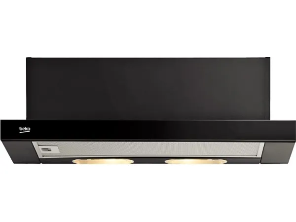 Beko CTB 6250 B - Hætte - teleskopisk - bredde: 59.8 cm - dybde: 28 cm - udsugning & recirculation - sort