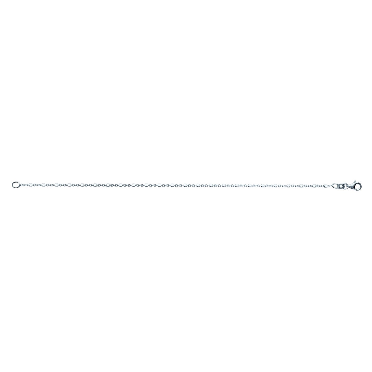 Bracelet Brillaxis perles plates en argent rhodié