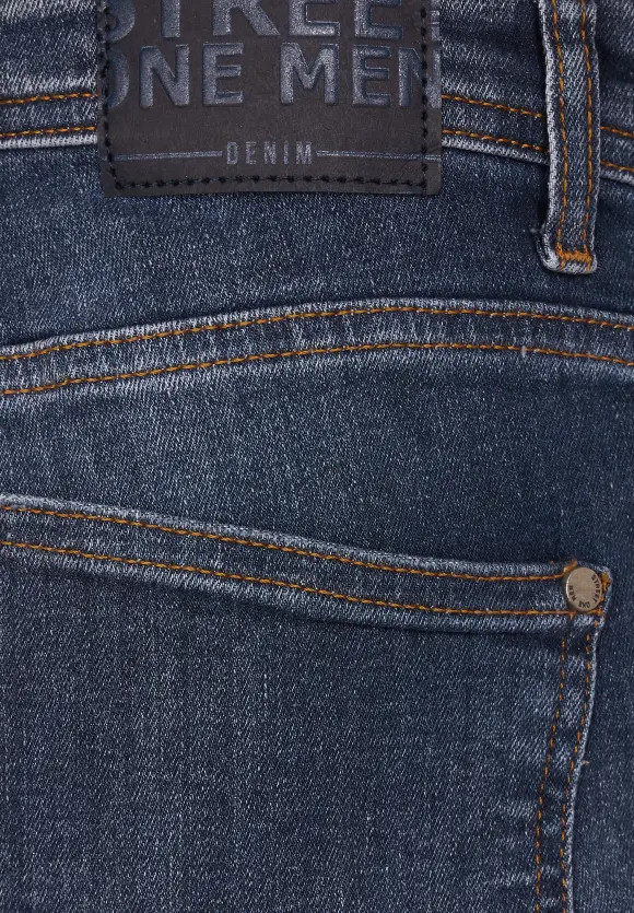 Regular Fit used Jeans - indigo blue wash